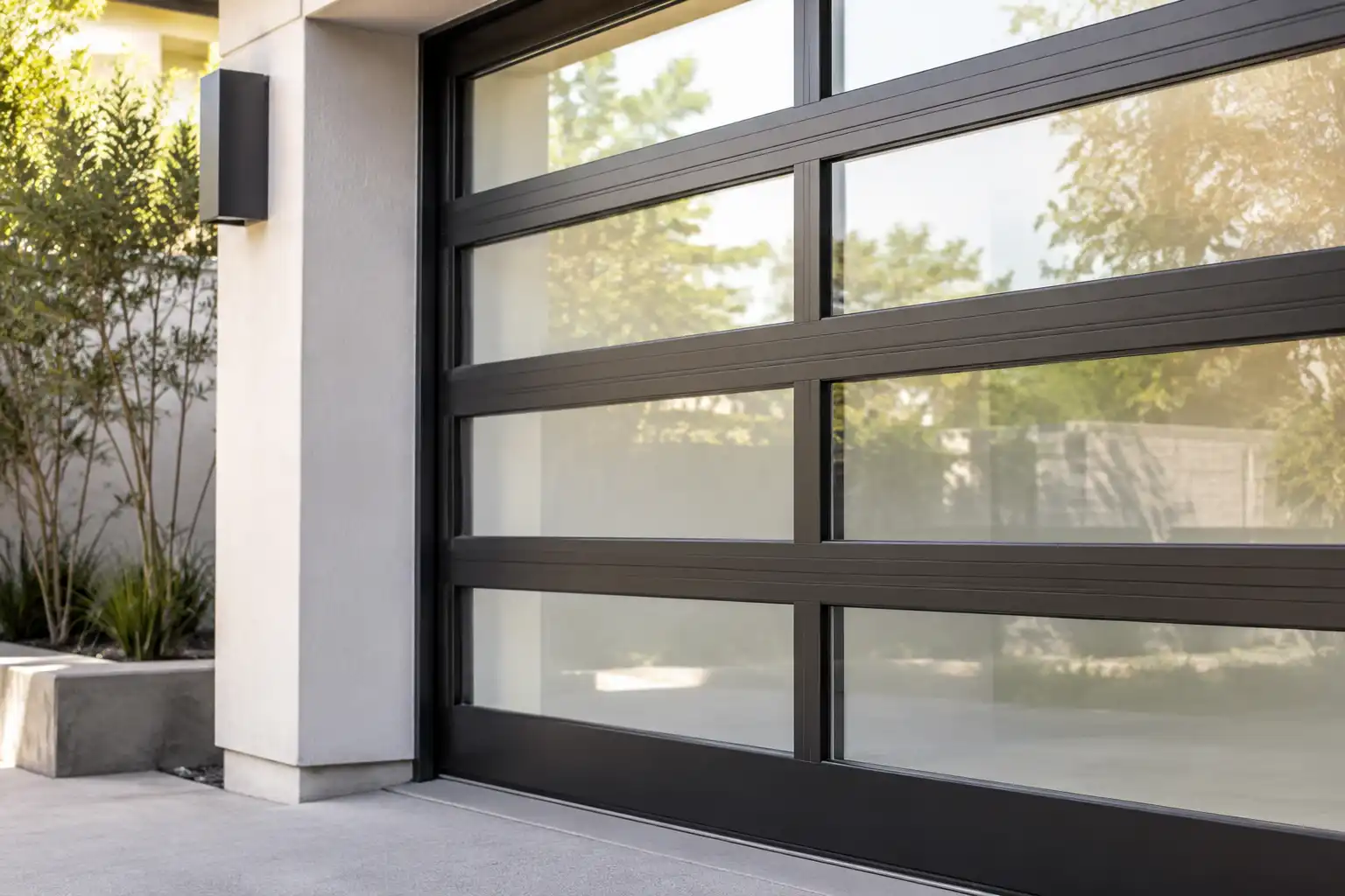 Aluminum & Glass garage door material