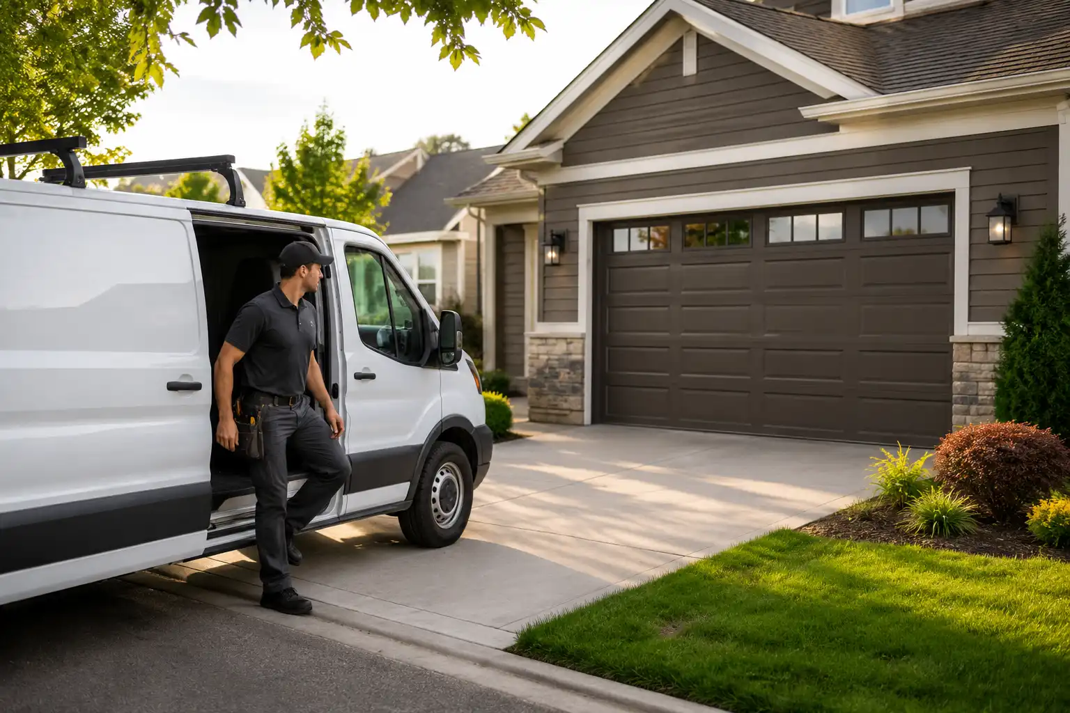 ProLift service vehicle arriving at a home