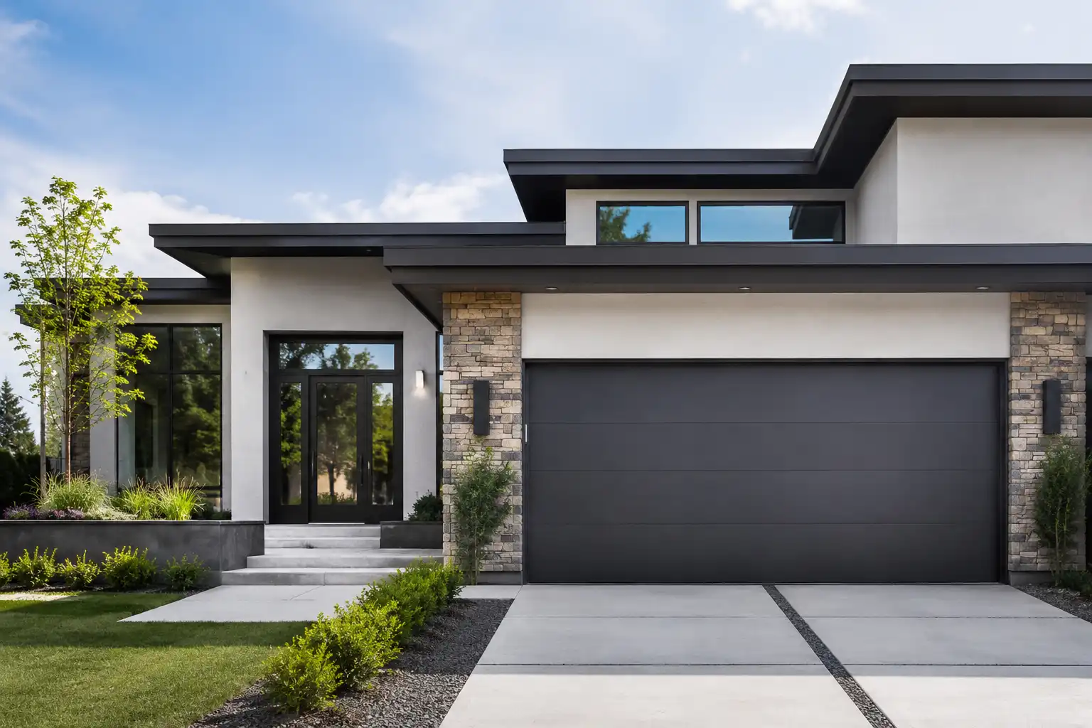 Modern Flush garage door style